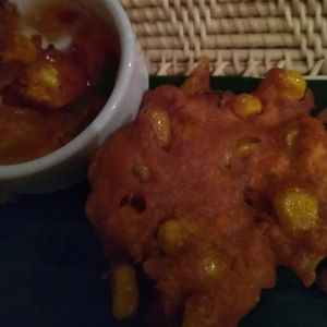 Thai corn pancakes at Siri Thai in Mechelen