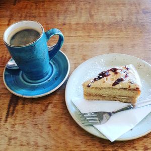 Caramel and peanut butter cake.  at Babyccino Coffee in Evesham