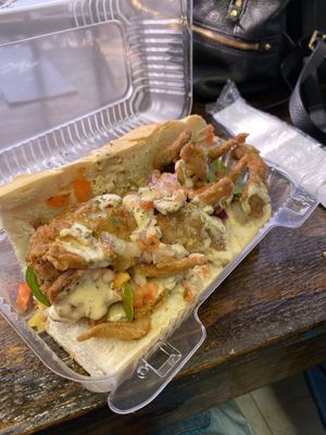 Mushroom poboy at Soul Food Vegan in Houston