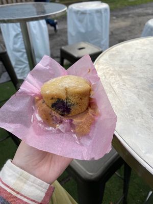 Blueberry muffin at Soul Food Vegan in Houston