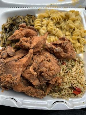 Fried mushrooms at Soul Food Vegan in Houston