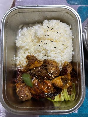 Abalone mushroom rice Such awesome flavours at Leaf Corner 慈素 - Sembawang in North Singapore