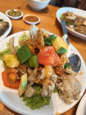 Abalone mushroom at Leaf Corner 慈素 - Sembawang in North Singapore