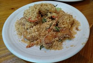 Cereal prawn at Leaf Corner 慈素 - Sembawang in North Singapore