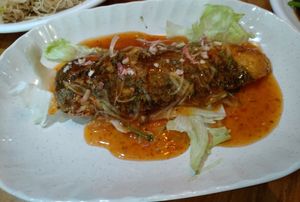 Thai style fish at Leaf Corner 慈素 - Sembawang in North Singapore