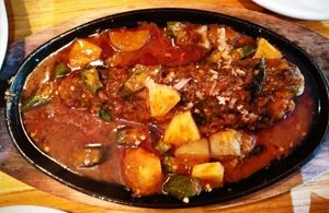 Sour spicy fish at Leaf Corner 慈素 - Sembawang in North Singapore