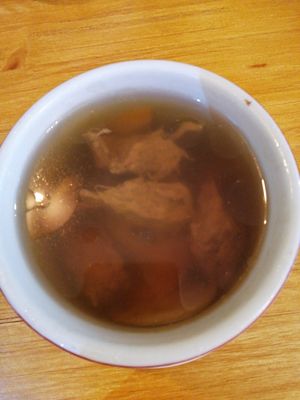 Lotus root soup at Leaf Corner 慈素 - Sembawang in North Singapore