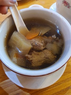 Old cucumber soup at Leaf Corner 慈素 - Sembawang in North Singapore