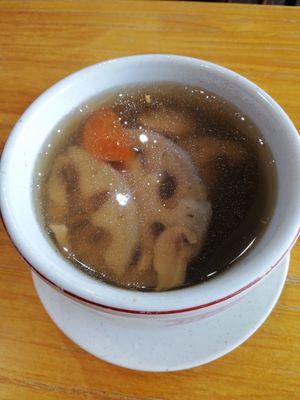 Lotus root soup at Leaf Corner 慈素 - Sembawang in North Singapore