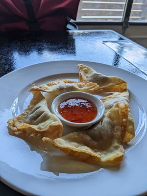 Fried wontons at Green Earth Vegan Cuisine in Toronto