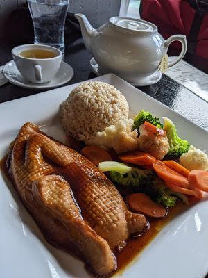 Green earth rotisserie at Green Earth Vegan Cuisine in Toronto