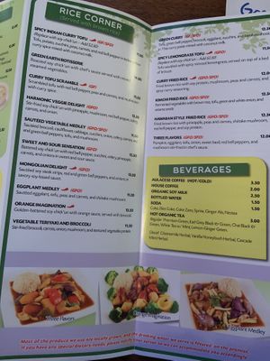 Take out menu 2 at Green Earth Vegan Cuisine in Toronto