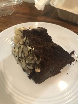 Chocolate almond cake  at Green Earth Vegan Cuisine in Toronto