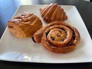 Croissant, pain au chocolat and roll at Instant V in Aix-en Provence