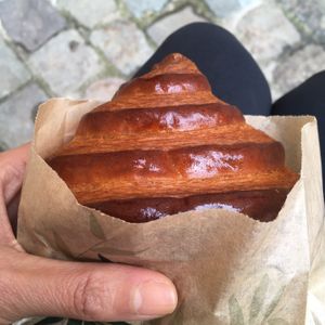 A croissant with great texture! at Instant V in Aix-en Provence