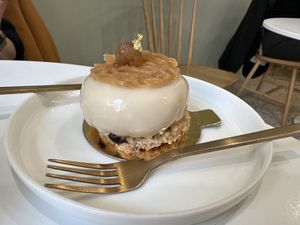 Mont blanc (chestnut, blueberry and a popped rice base)  at Instant V in Aix-en Provence