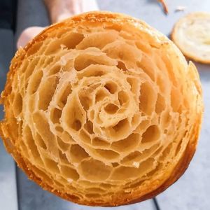 Inside a croissant at Instant V in Aix-en Provence
