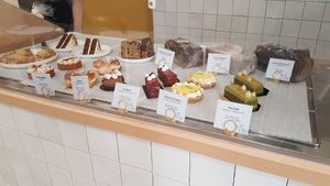 Pastry display at Instant V in Aix-en Provence