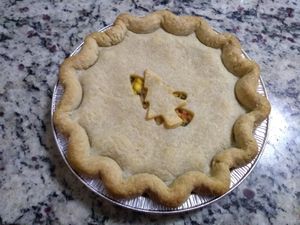 Festive pot pie at Prairie Vegan Pies in Cincinnati