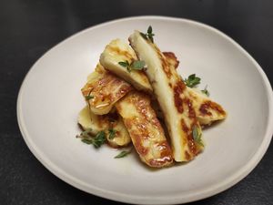 Halloumi cheese at Nola Kitchen in Porto