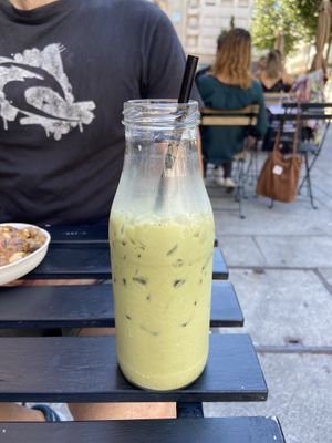 Iced Matcha Latte  at Nola Kitchen in Porto