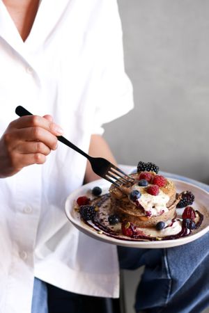 Vegan/Gluten free Pancakes at Nola Kitchen in Porto