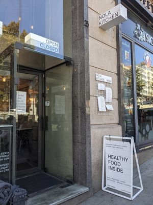 view from the street at Nola Kitchen in Porto