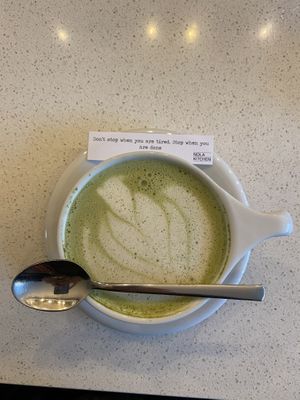 Matcha latte  at Nola Kitchen in Porto