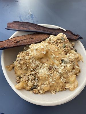 vegan cauliflower mac and cheese with aubergine “bacon"  at Nola Kitchen in Porto