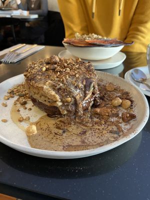 Chocolate pancakes  at Nola Kitchen in Porto