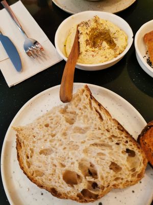 Sourdough bread at Nola Kitchen in Porto