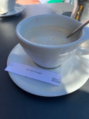 Good cappuccino at Nola Kitchen in Porto