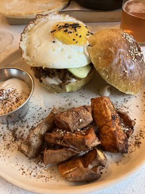 Egg Burger   at Nola Kitchen in Porto