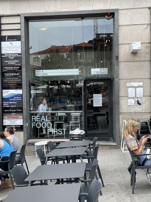 View from outside   at Nola Kitchen in Porto