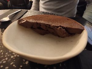 Sweet potato mousse (interesting) at Nola Kitchen in Porto