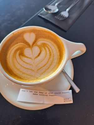 Latte at Nola Kitchen in Porto