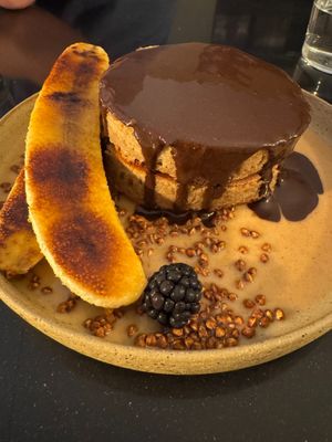 Buckwheat pancakes at Nola Kitchen in Porto