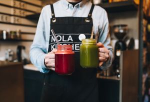 Juices at Nola Kitchen in Porto