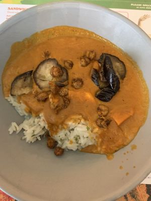 Sweet potato and aubergine curry   at Lounges - Granello Lounge in Hitchin