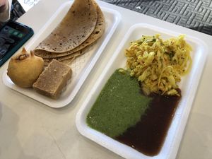 Nice salad, sauces and delicious chepatis at Jalsa in North West London