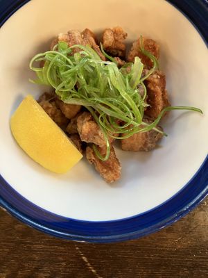 Vegan fried chicken (mushroom based)  at Mensho Tokyo in San Francisco