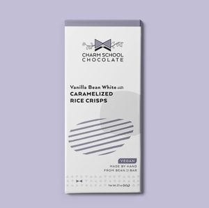 Vegan White Chocolate Bars! Oh my Gurd.  at Charm School Chocolate in Hunt Valley