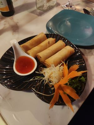 Veg spring rolls at The Basement in Ashbourne
