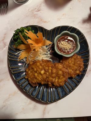 Sweet corn cake   at The Basement in Ashbourne