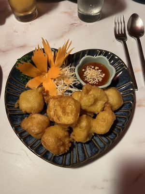Deep fried bean curd (tofu)  at The Basement in Ashbourne
