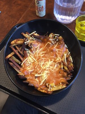 Vegan Poutine at Copper Branch in Angers