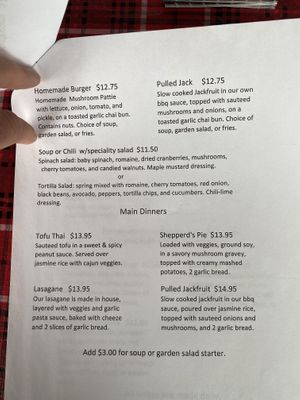 Menu 2 at Super Natural Vegan Cuisine in Lindsay