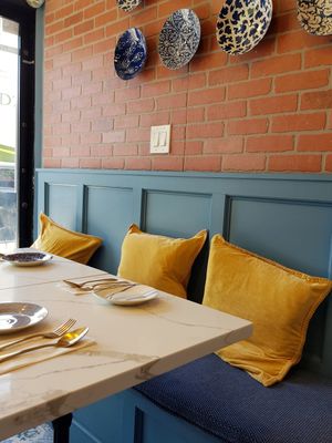 Pretty interior at Charm Kao in Brooklyn