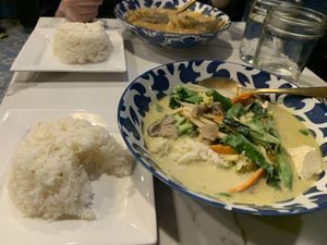 Thai green curry  at Charm Kao in Brooklyn