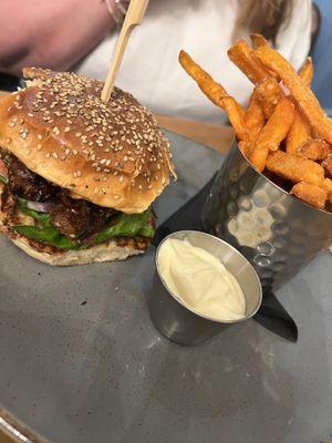Jackfruit burger   at The Heart of Northumberland  in Hexham